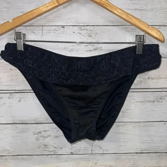 Athena Other - Athena Black Lace Banded Bikini Bottom